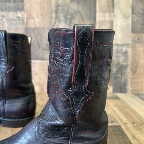 Lucchese Classics Handmade GA034319 Black Cherry Cowboy Boots Mens 9.5 D - Picture 11 of 11